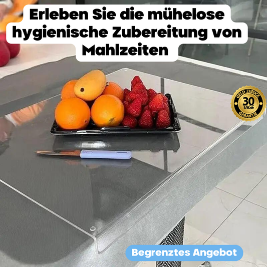 Kristallklares hygienisches Schneidebrett